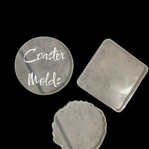 3 DIFFERENT SHAPED RESIN/EPOXY COASTER MOLDS